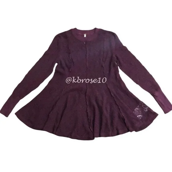 Free People Coffee in The Morning Tunic Top in Vetiver Bloom Size XS - Picture 4 of 10